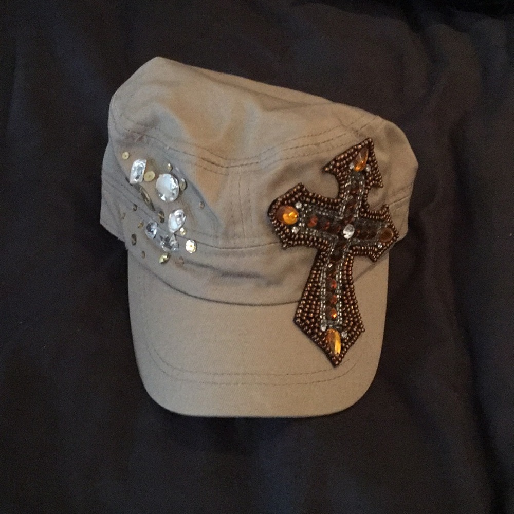 SALE🚨 3/$30 Jeweled Brown Cadet Cap